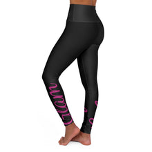 Load image into Gallery viewer, These skinny fitting high-waisted yoga leggings will take you from workout to store run in comfort and style. It is fully customizable with an all-over print that adds an instant pop to any athleisure wardrobe.