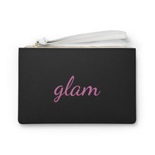 Load image into Gallery viewer, Designed with a loop handle to quickly free your hands, this custom clutch bag is made for the fashionista on the go. It can hold everyday essentials such as a phone, wallet, and keys. It features a zip fastening and a fully lined internal pocket.
