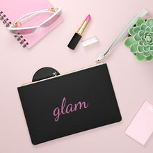 Load image into Gallery viewer, Designed with a loop handle to quickly free your hands, this custom clutch bag is made for the fashionista on the go. It can hold everyday essentials such as a phone, wallet, and keys. It features a zip fastening and a fully lined internal pocket.

