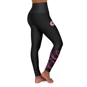 These skinny fitting high-waisted yoga leggings will take you from workout to store run in comfort and style. It is fully customizable with an all-over print that adds an instant pop to any athleisure wardrobe.